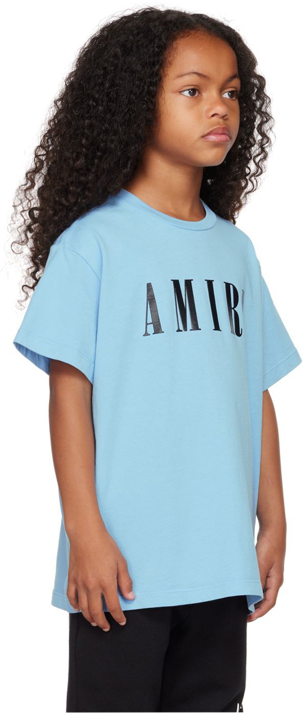 AMIRI Kids Blue Bonded T-Shirt Amiri