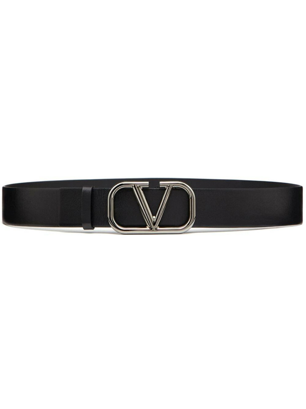 Photo: VALENTINO GARAVANI - Vlogo Signature Leather Belt