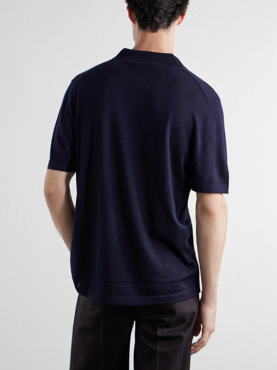 Gabriela Hearst - Stendhal Cashmere and Silk-Blend Polo Shirt - Blue