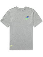 Nike - Sportswear Club Logo-Embroidered Cotton-Jersey T-Shirt - Gray