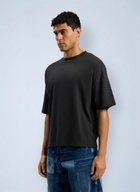 Palm Angels Curved Logo Loose Collar T-Shirt