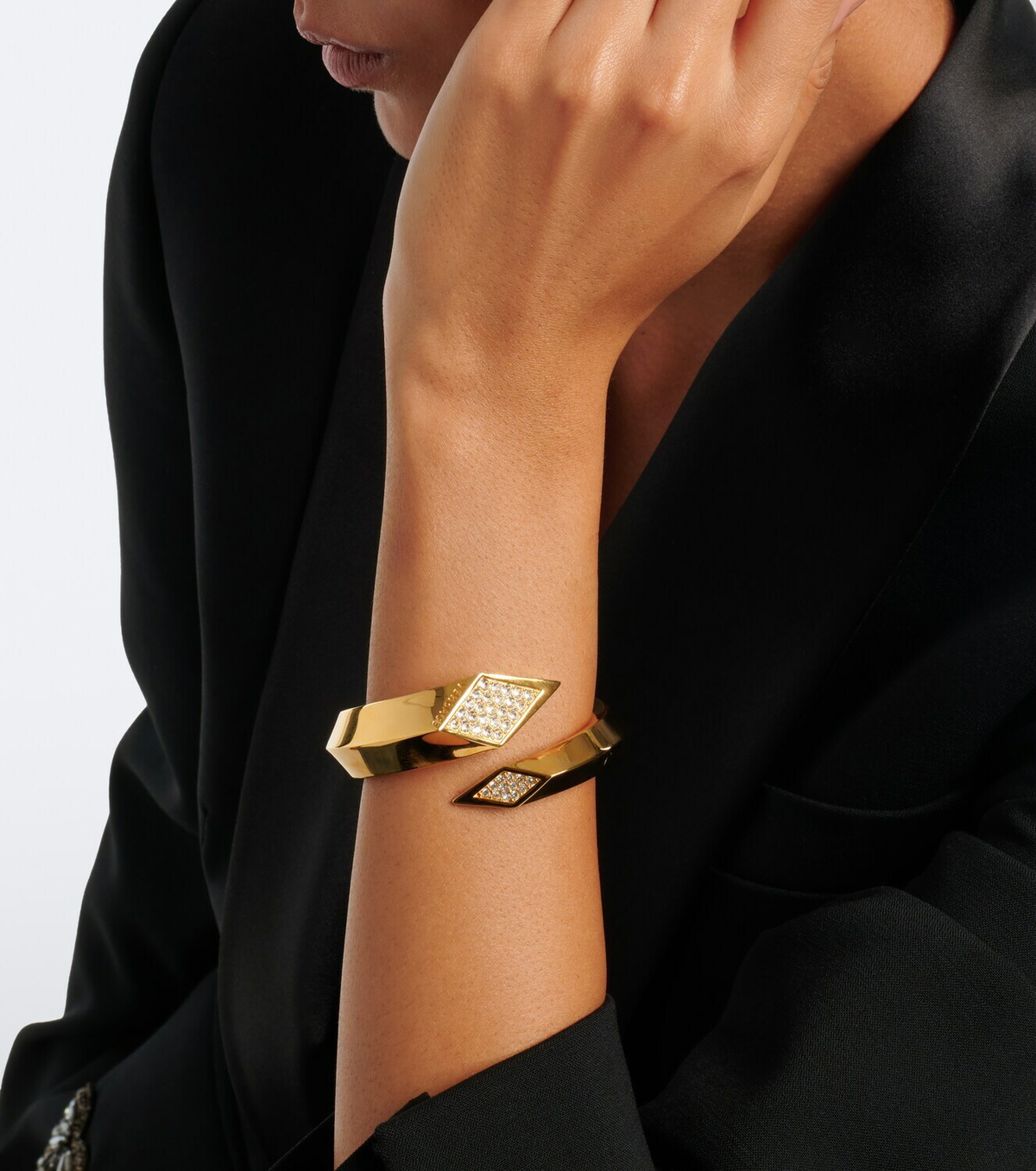 Versace Blade crystal-embellished cuff bracelet