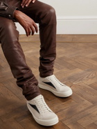 Rick Owens - Vintage Leather-Trimmed Suede Sneakers - Neutrals