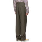 Marni Grey Tropical Wool Straight Trousers