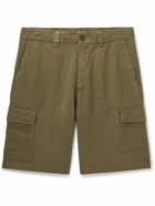 NN07 - Armi Straight-Leg Linen Cargo Shorts - Green