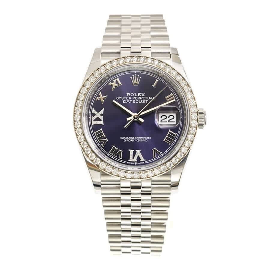 Rolex Datejust 36 Aubergine Diamond Dial Automatic Unisex Jubilee Watch 126284AURDJ
