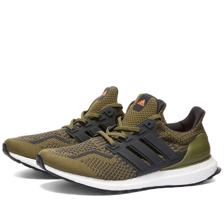 Photo: Adidas Men's Ultraboost 5.0 DNA Sneakers in Focus Olive/Carbon/Turbo