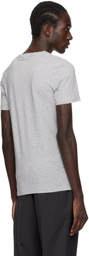 ZEGNA Gray V-Neck T-Shirt