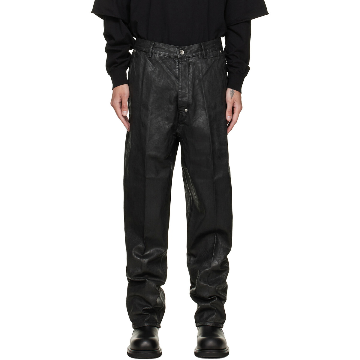 Rick Owens DRKSHDW Men's Prisoner Drawstring Pants in Dust Rick