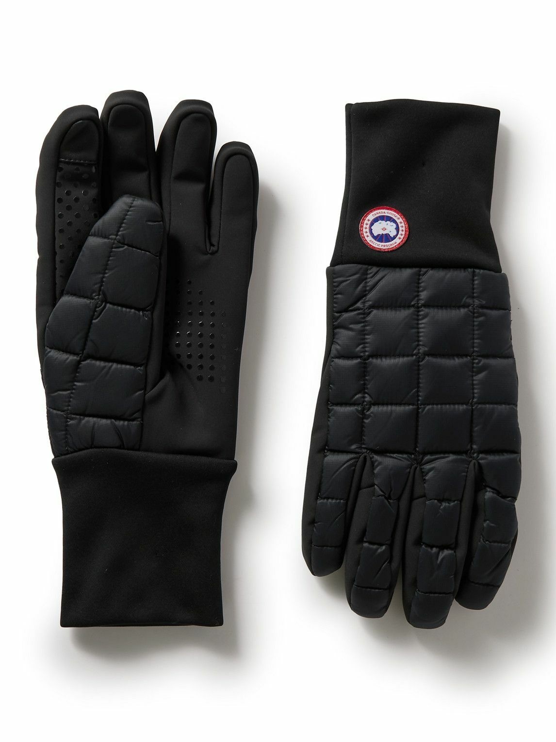 Photo: Canada Goose - Northern Liner Quilted Arctic Tech® Shell Down Gloves - Black