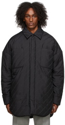 We11done Black Padded Long Shirt