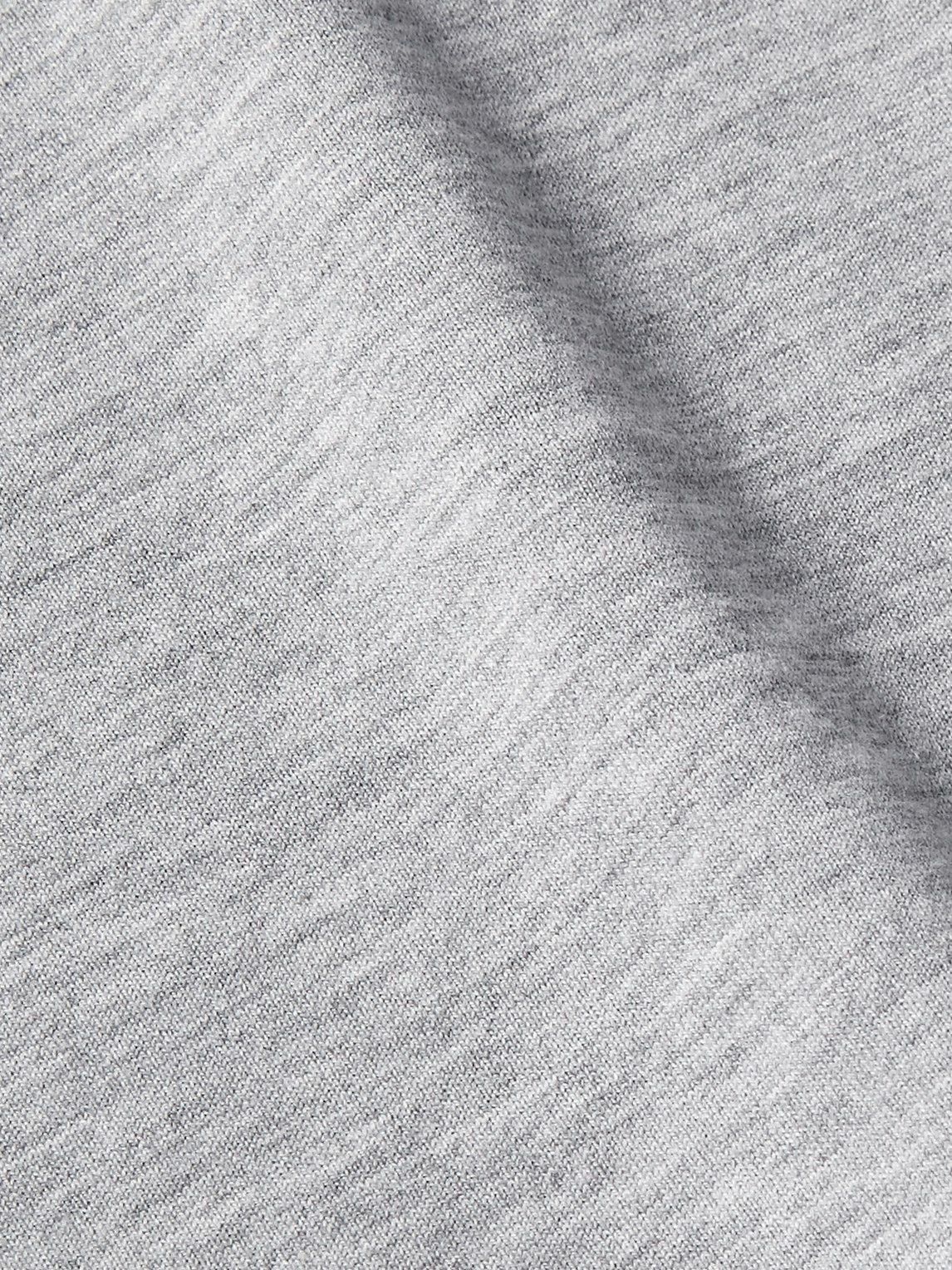 Håndværk - Pima Cotton-Jersey Henley Pyjama Shirt - Gray