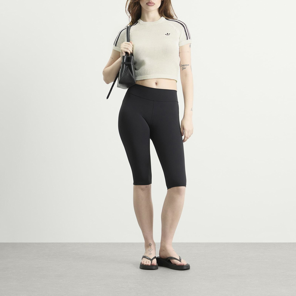 Adidas Women's Crochet T-Shirt in Off White