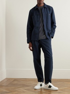 Mr P. - Cotton-Blend Seersucker Overshirt - Blue