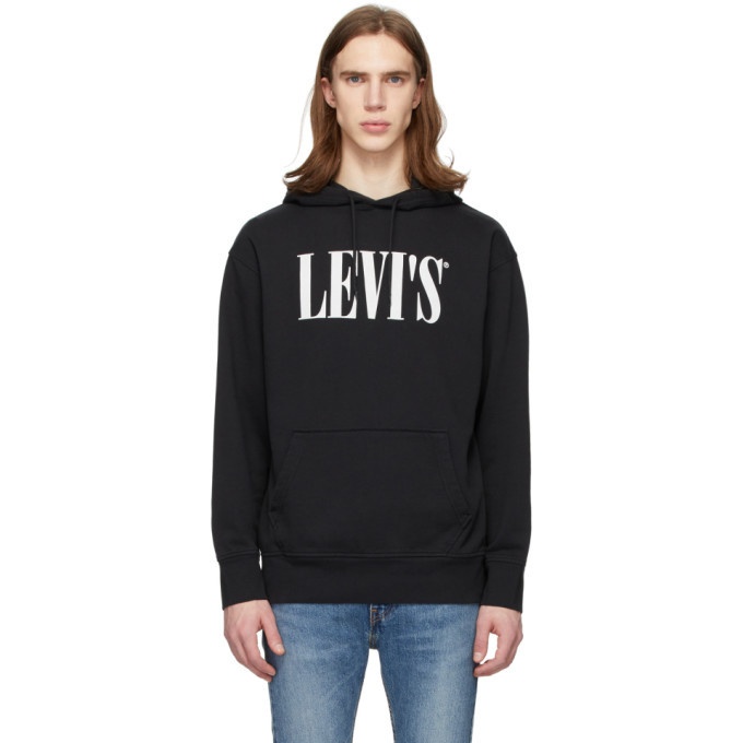 Photo: Levis Black Relaxed Graphic Hoodie