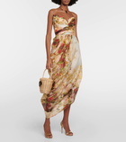 Zimmermann Luminosity linen and silk midi dress