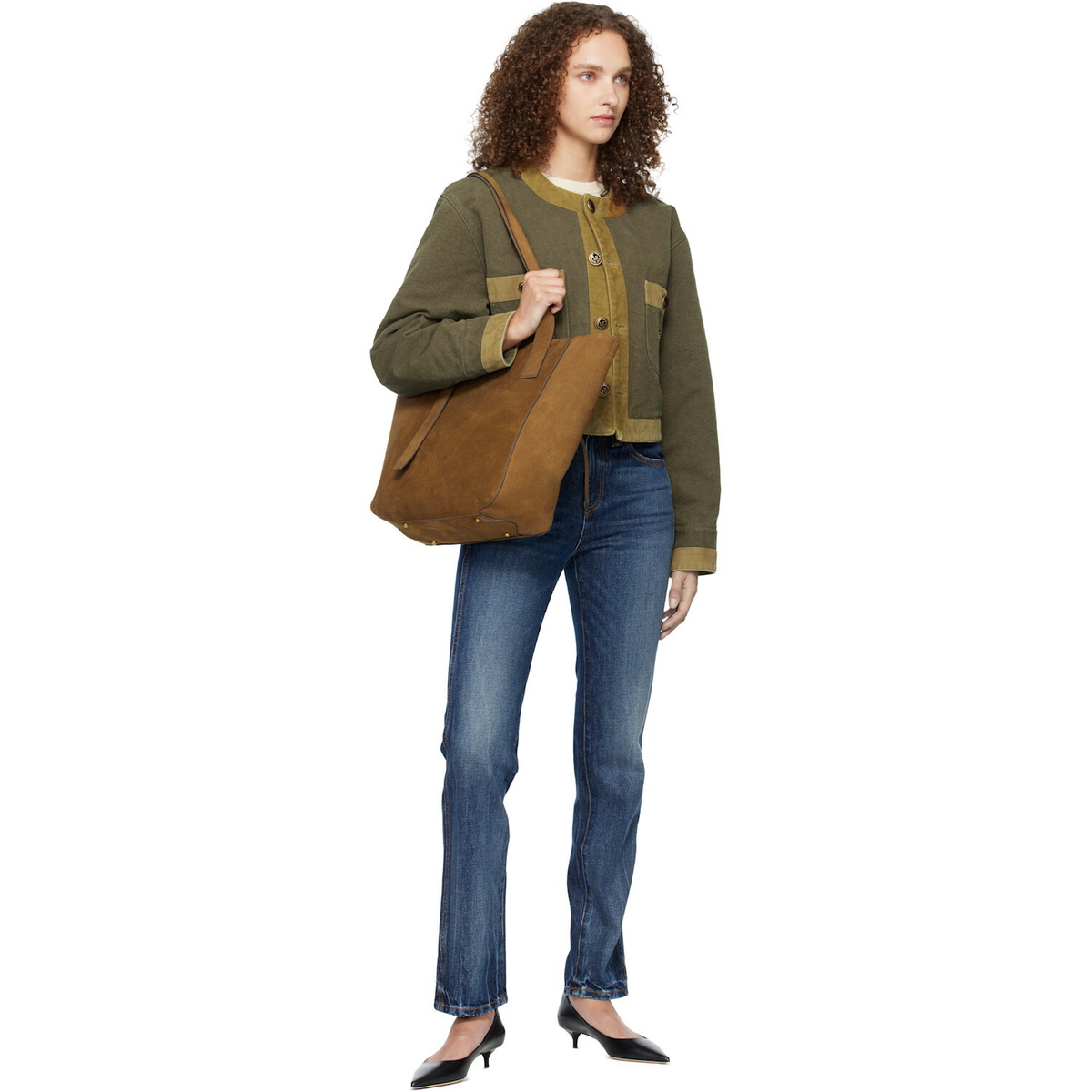 rag & bone Tan Parker Suede Tote