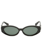 Damson Madder Women's Catty Oval Sunglasses in Black 