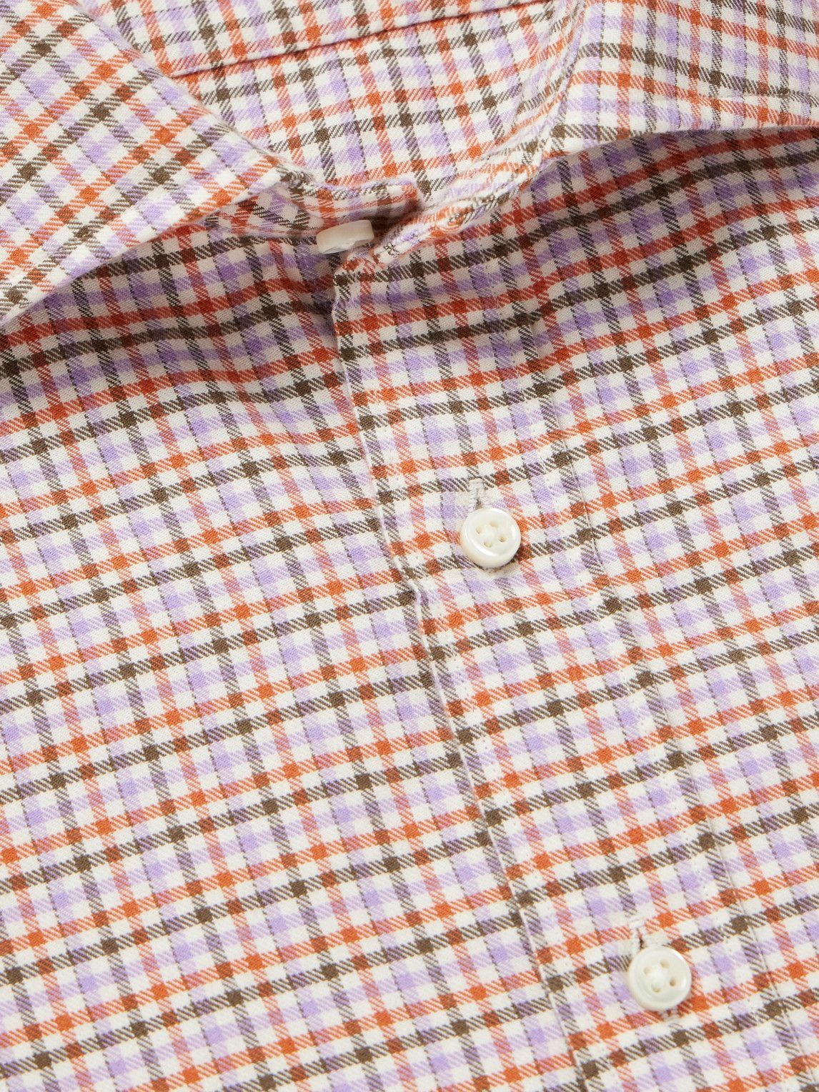 Sid Mashburn - Slim-Fit Spread-Collar Cotton-Twill Shirt - Orange Sid  Mashburn