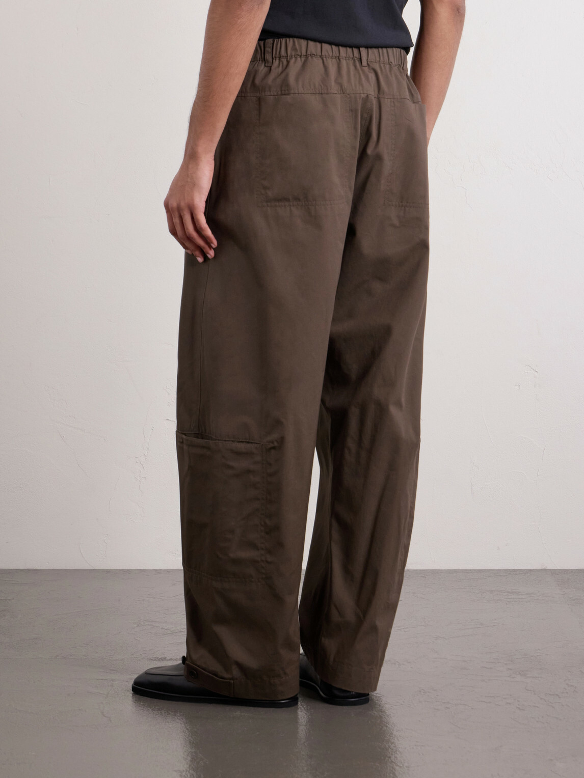 Amomento - Cotton-Blend Wide-Leg Trousers - Brown