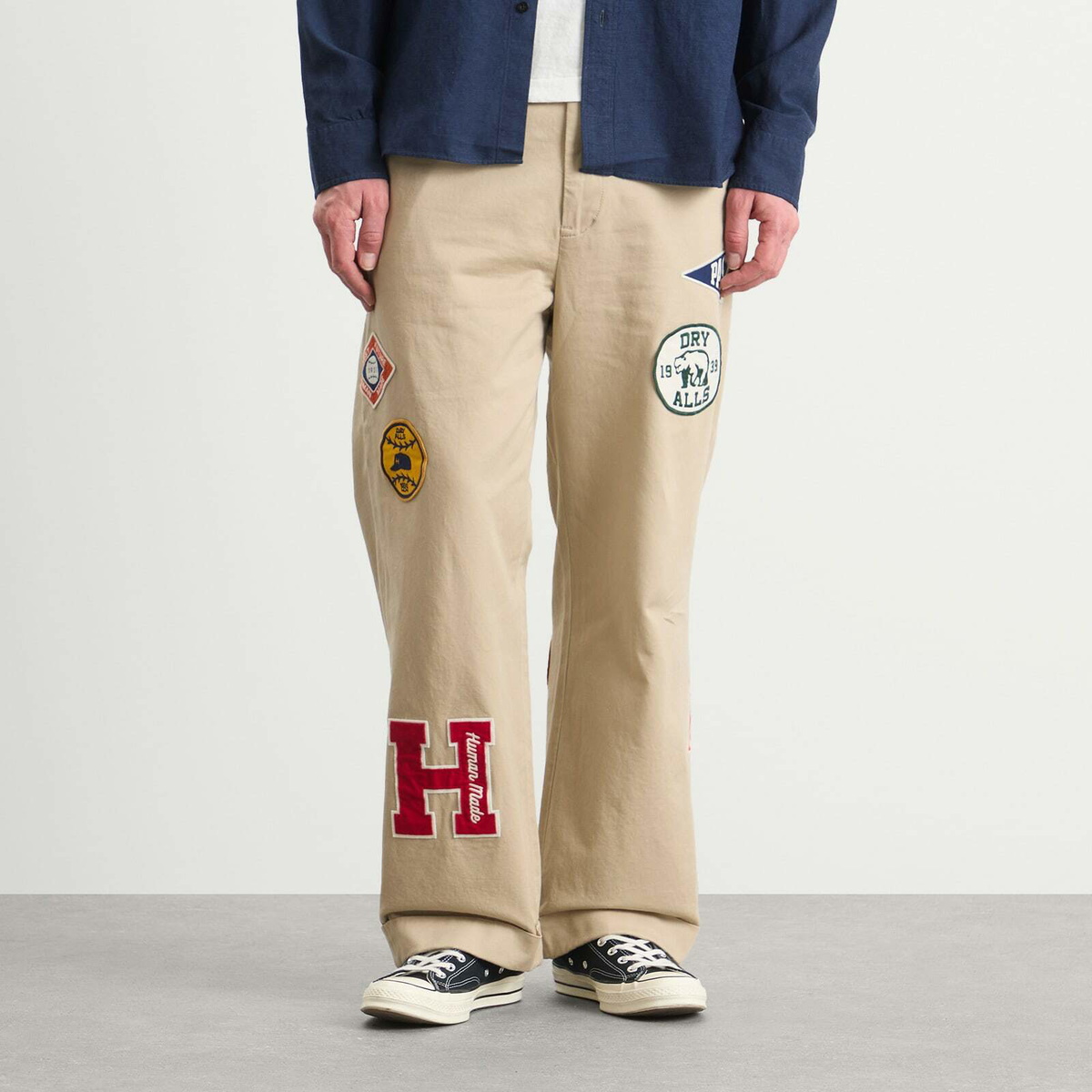 Human Made Men's College Pants in Beige