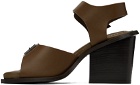 LEMAIRE Brown Square 80 Heeled Sandals