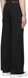 Doublet Black Burning Embroidery Trousers