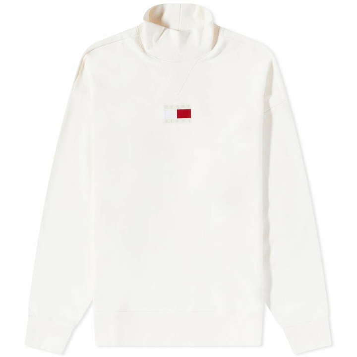 Photo: Tommy Jeans Men's Mock Neck Sweat in Ancient White