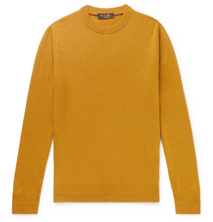Photo: Loro Piana - Cashmere and Silk-Blend Sweater - Yellow