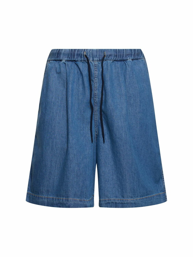 Photo: THE FRANKIE SHOP Cotton Denim Jogging Shorts