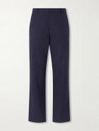 Sunspel - Straight-Leg Cotton-Poplin Suit Trousers - Blue