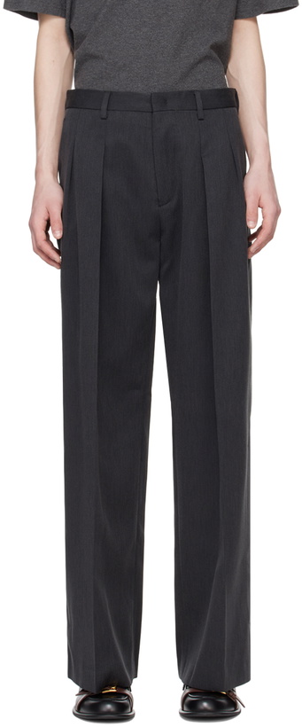 Photo: T/SEHNE SSENSE Exclusive Gray Tailored Trousers