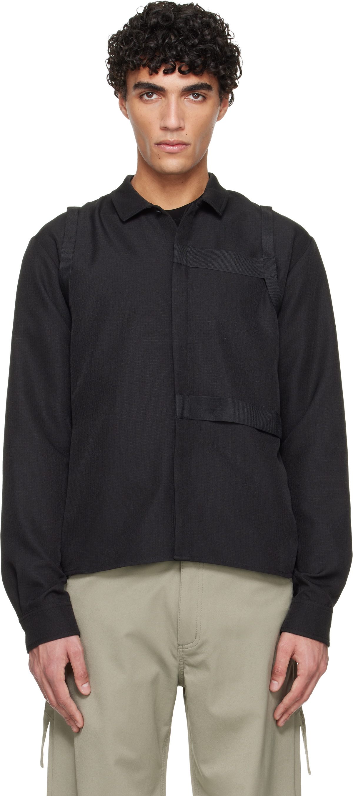 HELIOT EMIL Black Inertia Shirt Heliot Emil