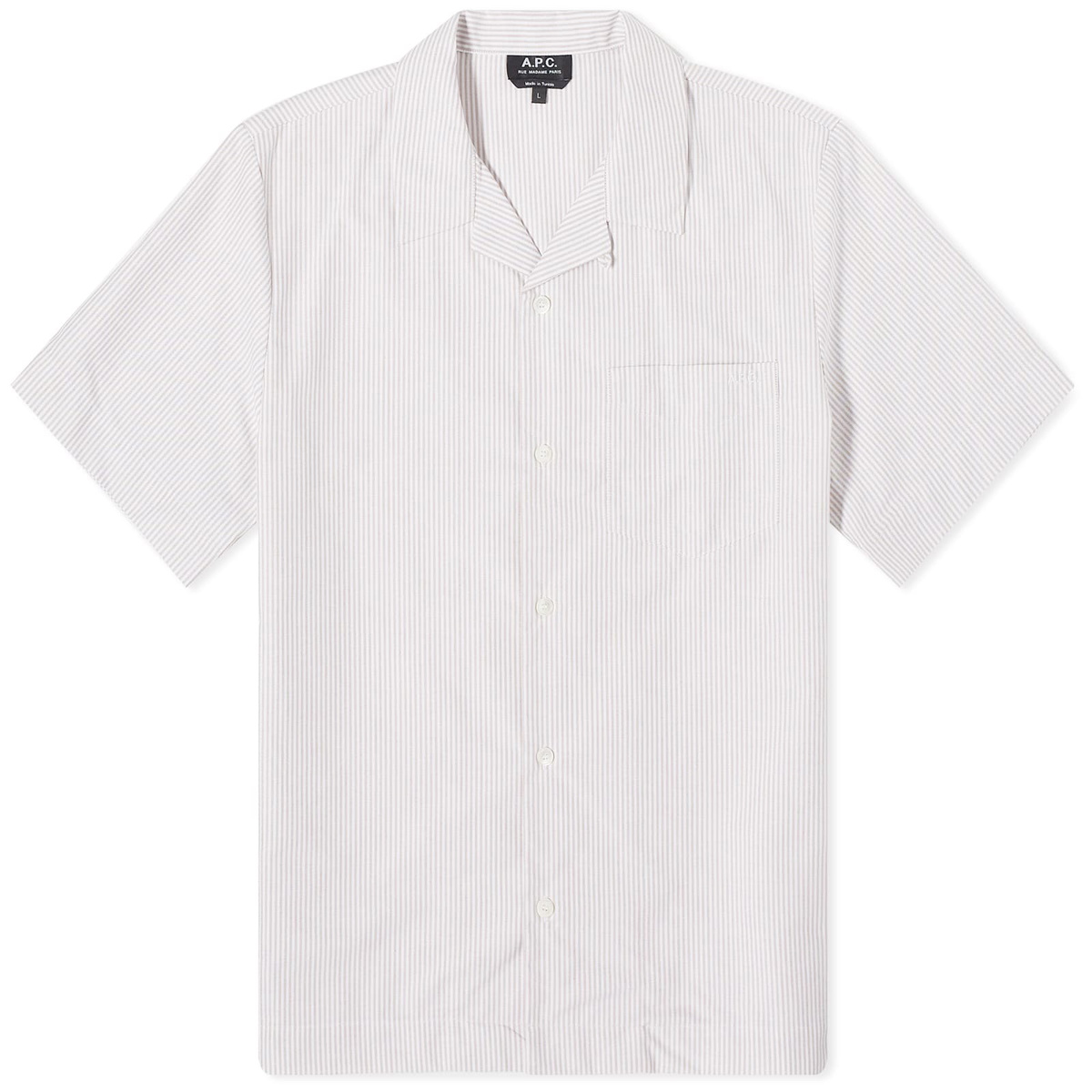 A.P.C. Men's Bobby Corduroy Overshirt in Ecru A.P.C.