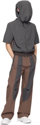 Uncertain Factor Gray Mirage No. 1 Short Sleeve Zip-Up Hoodie