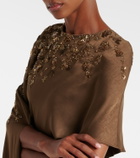 Marmar Halim Embellished caped draped gown