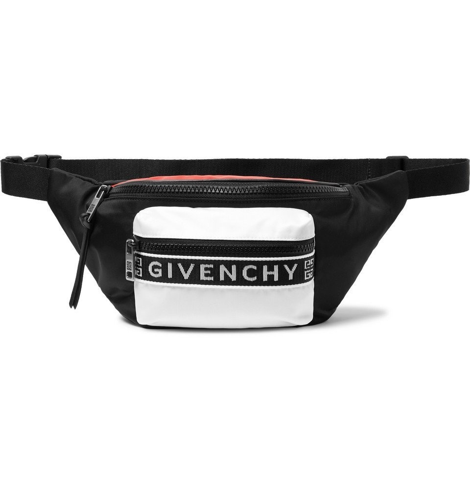 Givenchy - Logo Webbing-Trimmed Colour-Block Shell Belt Bag - Black ...
