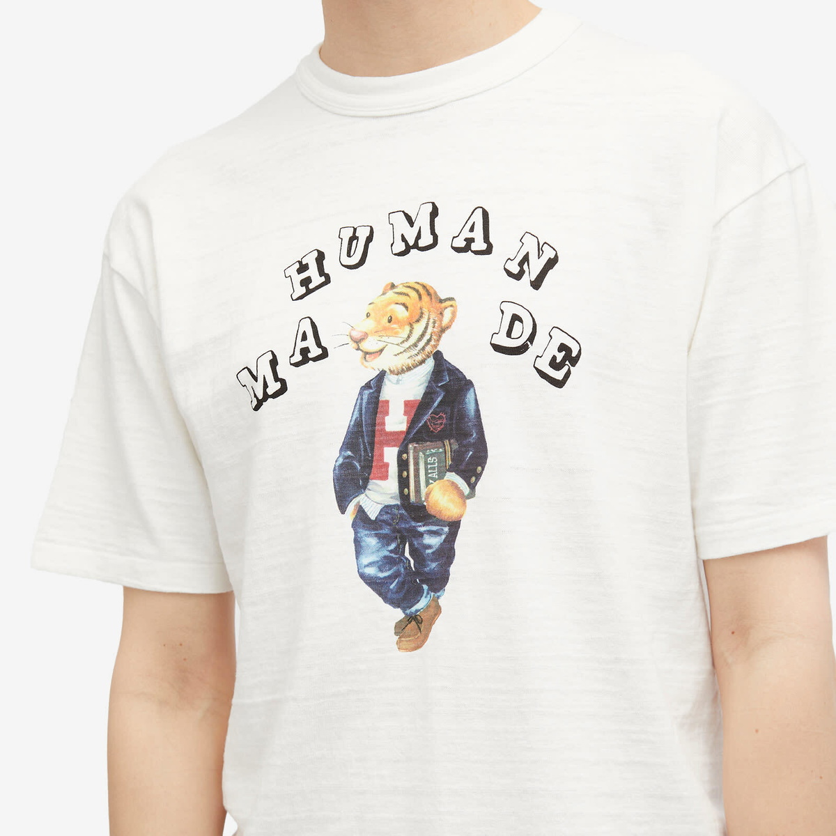Human Made Men's Polo Shirt Tiger Bear in White Human Made