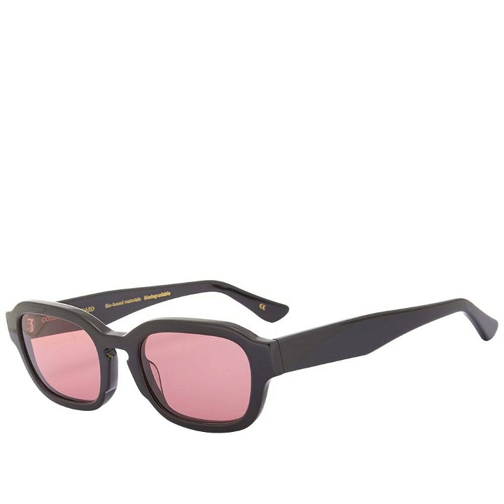 Photo: Colorful Standard Sunglass 01 in Deep Black Solid/Pink