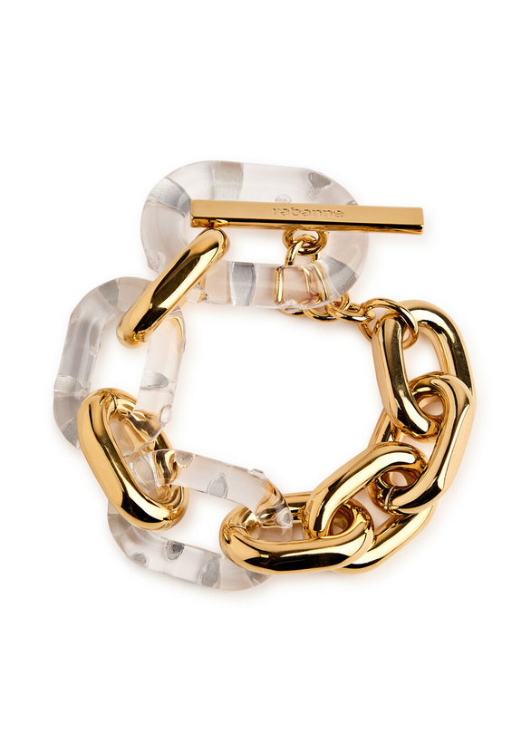 Photo: Rabanne XL Link Resin Bracelet - Gold - One Size