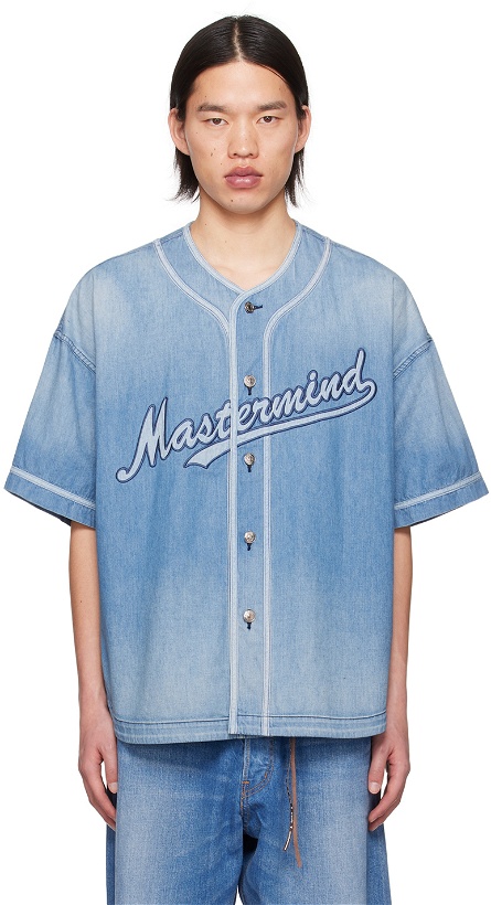 Photo: mastermind JAPAN Blue Baseball Denim Shirt
