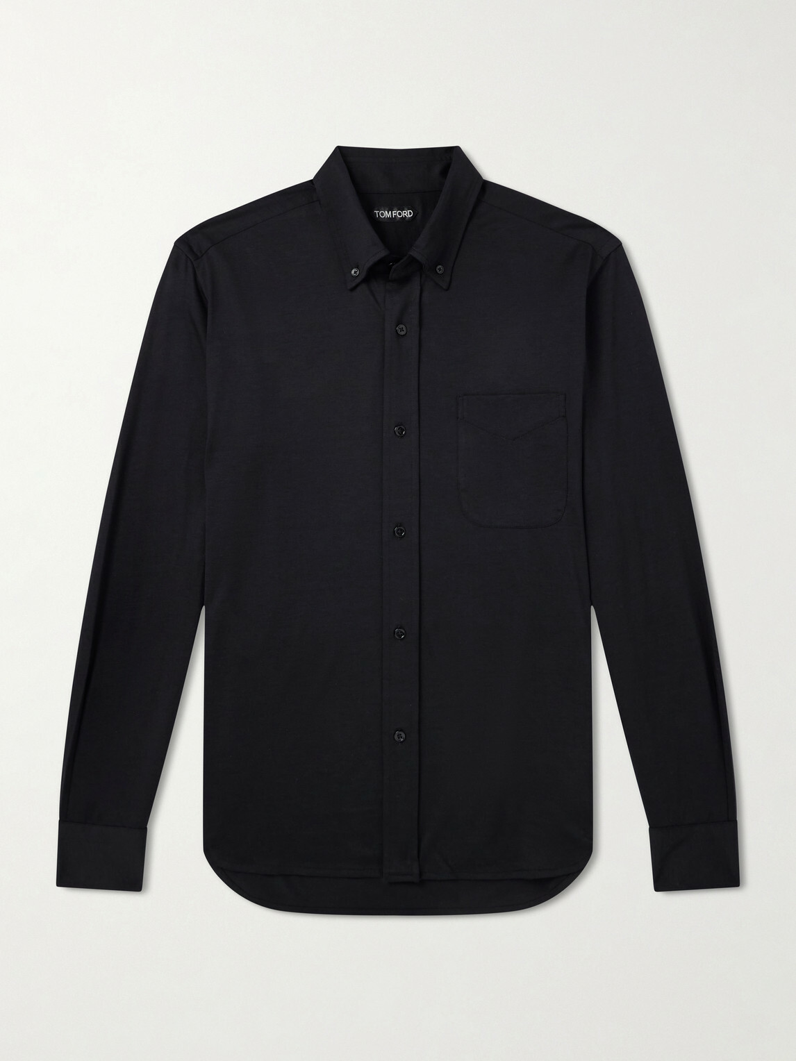 TOM FORD - Silk and Cotton-Blend Shirt - Black