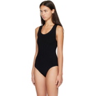 ALAÏA Black Sleeveless Ribbed Knit Bodysuit