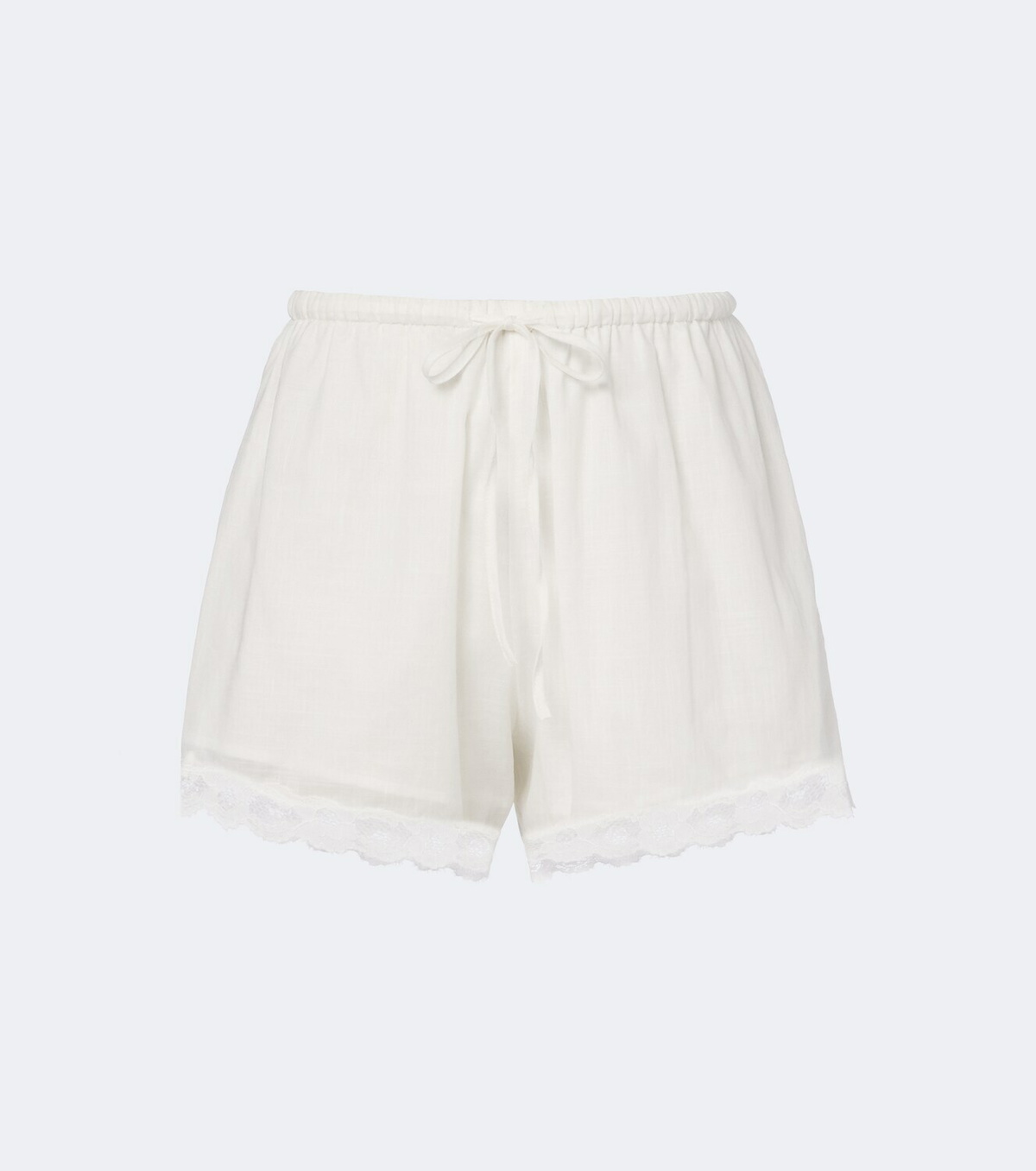 Posse Marilyn lace-trimmed cotton shorts