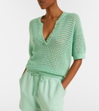 Varley Callie open-knit cotton top