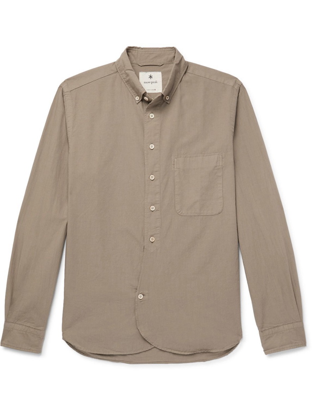 Photo: Snow Peak - Button-Down Collar Pima Cotton-Poplin Shirt - Neutrals