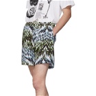 Aries Green and Blue Leopard Animal Board Shorts