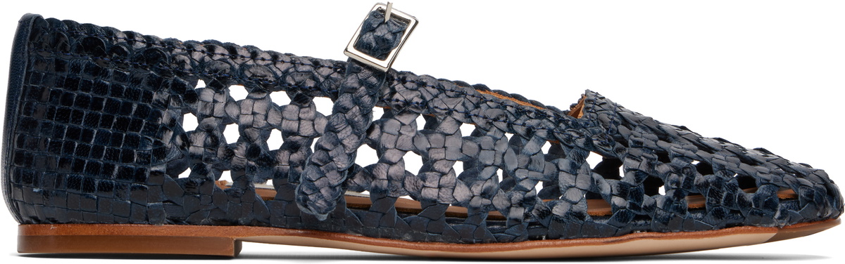 Miista Navy Yeida Ballerina Flats