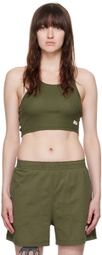 Alexander Wang SSENSE Exclusive Green Cropped Classic Tank Top