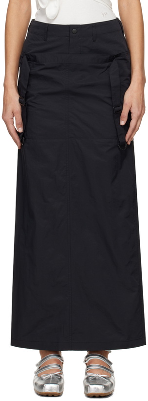 Photo: OPEN YY Black Layered Maxi Skirt